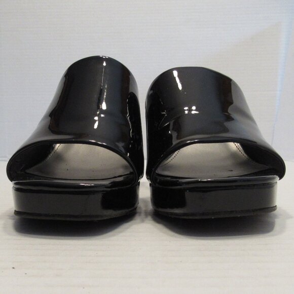 Worthington Laurel Black Block Heeled Open Toe Slip On Slide Sandals Size 7.5M - Picture 2 of 13